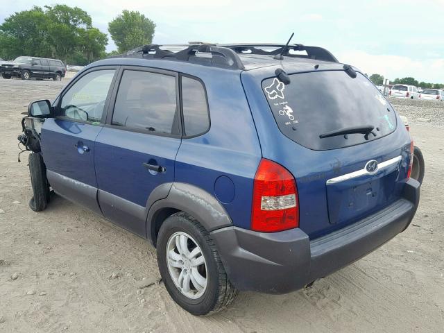 KM8JN12D76U413865 - 2006 HYUNDAI TUCSON GLS BLUE photo 3