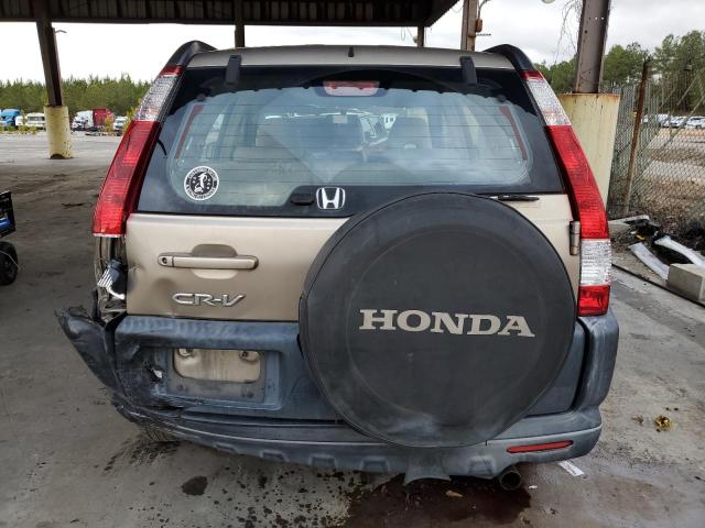 JHLRD68516C028110 - 2006 HONDA CR-V LX GOLD photo 6