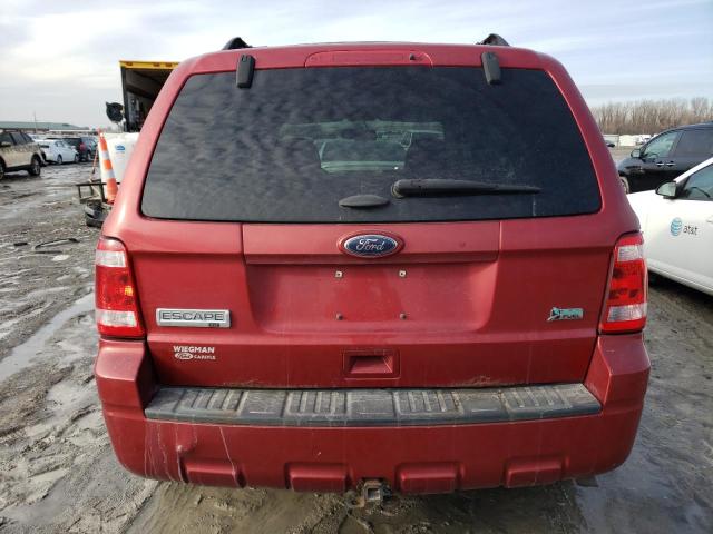 1FMCU0DG2CKB31086 - 2012 FORD ESCAPE XLT RED photo 6