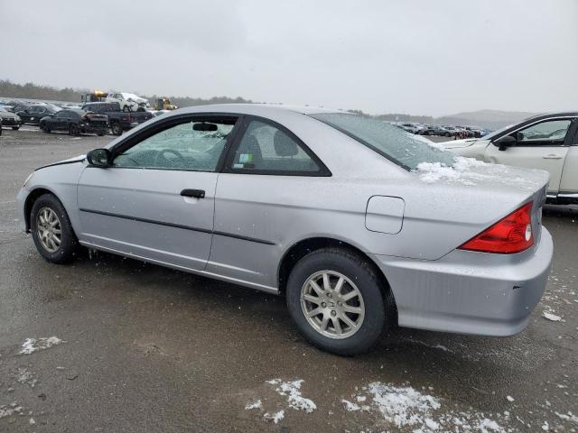 1HGEM22755L012300 - 2005 HONDA CIVIC HX SILVER photo 2