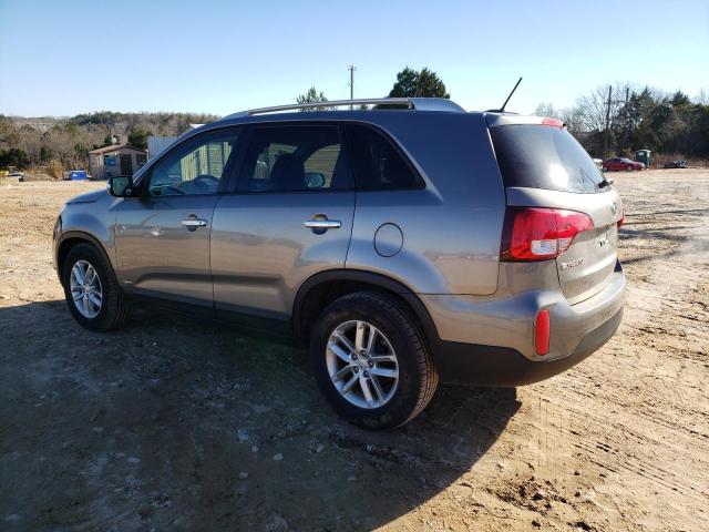 5XYKTCA65FG585973 - 2015 KIA SORENTO LX GRAY photo 2