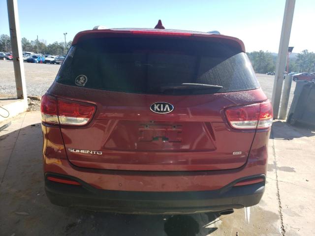 5XYPG4A33GG054875 - 2016 KIA SORENTO LX BURGUNDY photo 6