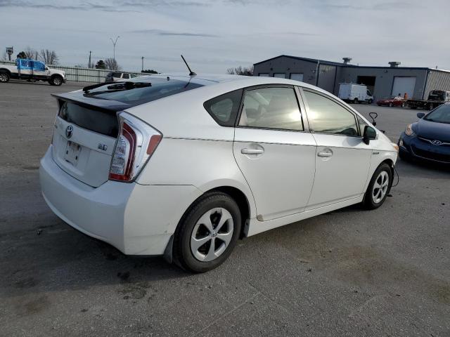 JTDKN3DU0D5689233 - 2013 TOYOTA PRIUS WHITE photo 3