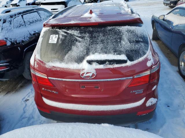 KM8SM4HF8GU143371 - 2016 HYUNDAI SANTA FE SE RED photo 6