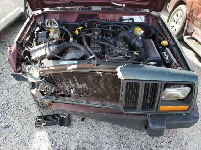 1J4FT48S01L617875 - 2001 JEEP CHEROKEE SPORT BURGUNDY photo 12