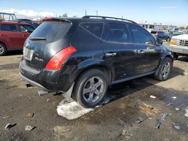 JN8AZ08W84W339325 - 2004 NISSAN MURANO SL BLACK photo 3