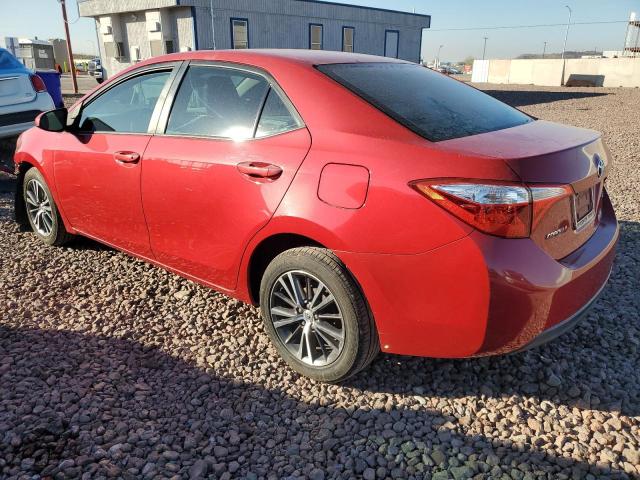 2T1BURHE4GC532708 - 2016 TOYOTA COROLLA L RED photo 2