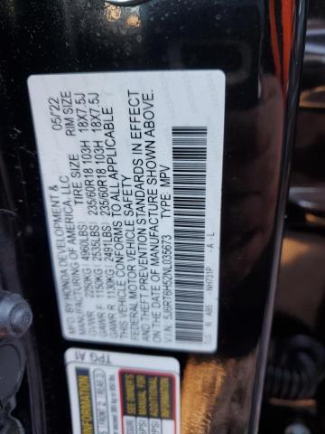 5J6RT6H52NL035673 - 2022 HONDA CR-V EX BLACK photo 13