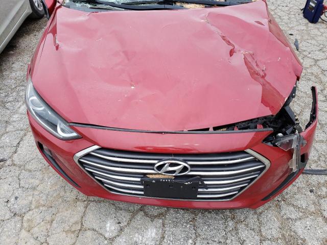 KMHD84LF8HU162296 - 2017 HYUNDAI ELANTRA SE RED photo 11