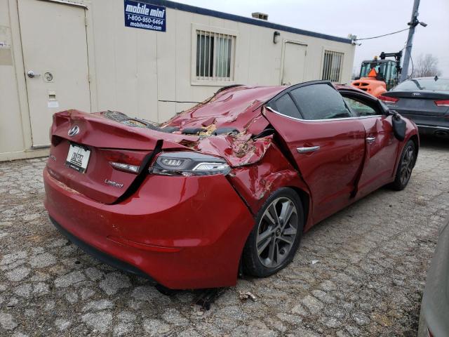 KMHD84LF8HU162296 - 2017 HYUNDAI ELANTRA SE RED photo 3