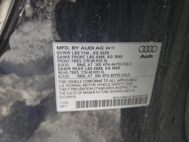 WA1VMAFE1BD009783 - 2011 AUDI Q7 PRESTIGE BLUE photo 12