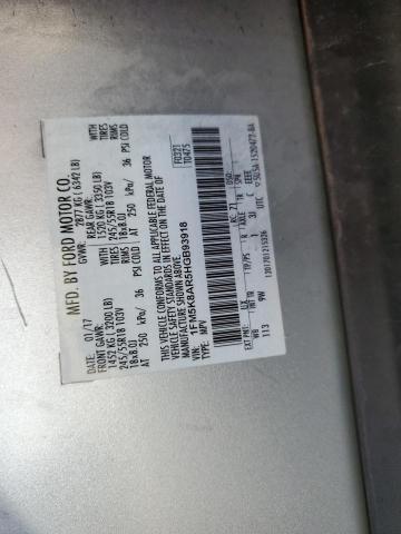 1FM5K8AR5HGB93918 - 2017 FORD EXPLORER POLICE INTERCEPTOR 银色 照片 13