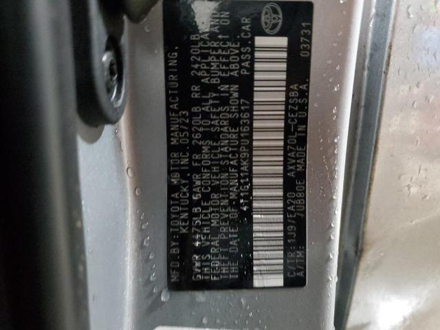 4T1G11AK9PU163617 - 2023 TOYOTA CAMRY SE NIGHT SHADE SILVER photo 12