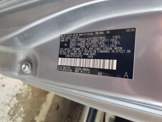 5TBRT34125S458137 - 2005 TOYOTA TUNDRA ACCESS CAB SR5 GRAY photo 12