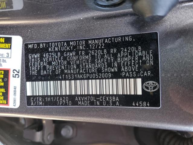 4T1S31AK6PU052009 - 2023 TOYOTA CAMRY SE NIGHT SHADE GRAY photo 12