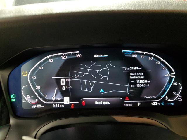 3MW5P9J0XN8C65832 - 2022 BMW 330XE Negro foto 9