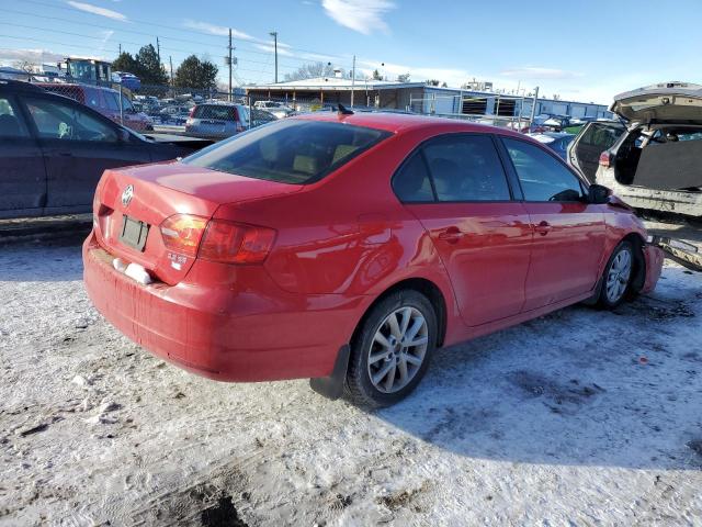 3VWDP7AJ7CM369739 - 2012 VOLKSWAGEN JETTA SE RED photo 3