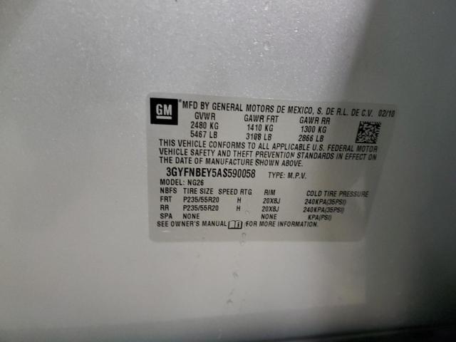 3GYFNBEY5AS590058 - 2010 CADILLAC SRX PERFORMANCE COLLECTION Күміс фото 13