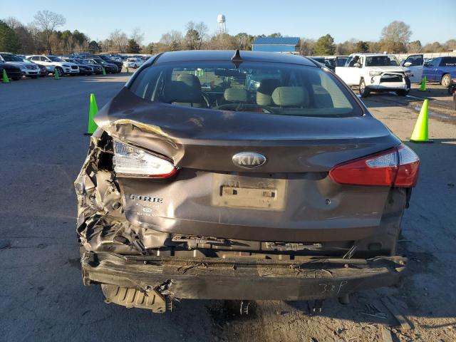 KNAFK4A68E5064521 - 2014 KIA FORTE LX BROWN photo 6