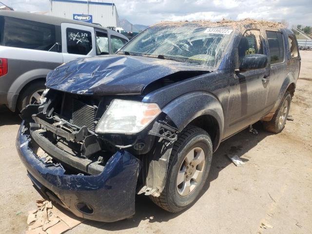 5N1AR1NB4BC612113 - 2011 NISSAN PATHFINDER S BLUE photo 2