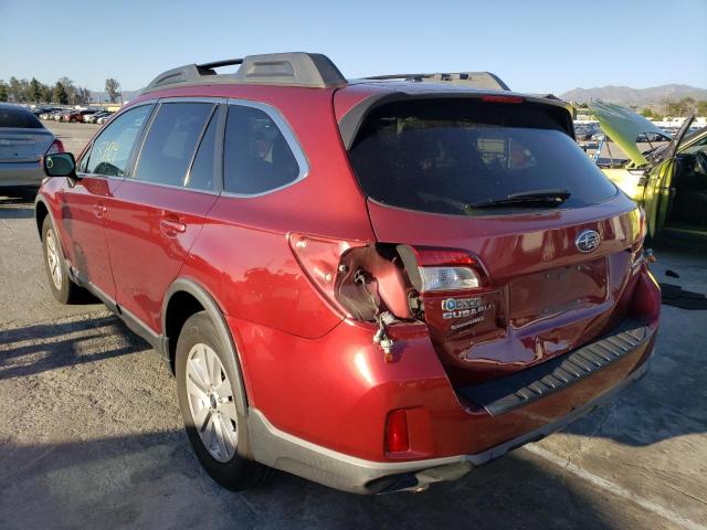 4S4BSACC7F3348007 - 2015 SUBARU OUTBACK 2.5I PREMIUM RED photo 2