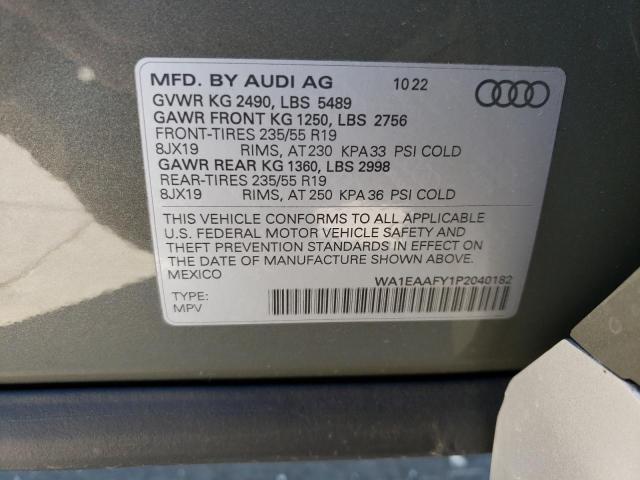 WA1EAAFY1P2040182 - 2023 AUDI Q5 PREMIUM PLUS 45 GRAY photo 14