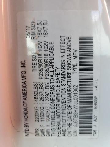 5J8TB3H77JL001352 - 2018 ACURA RDX ADVANCE WHITE photo 13