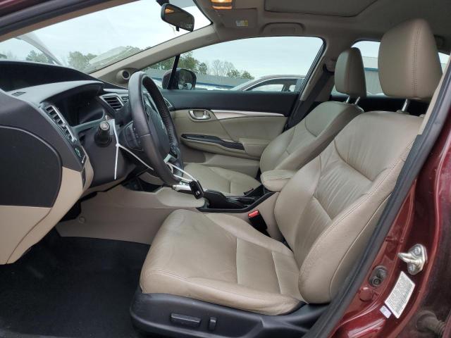 19XFB2F97EE060104 - 2014 HONDA CIVIC EXL ბურგუნდია ფოტო 7