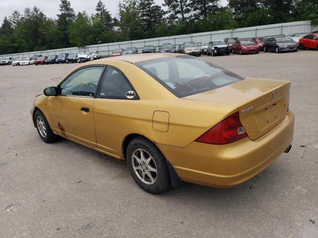 1HGEM21571L045390 - 2001 HONDA CIVIC LX GOLD photo 2