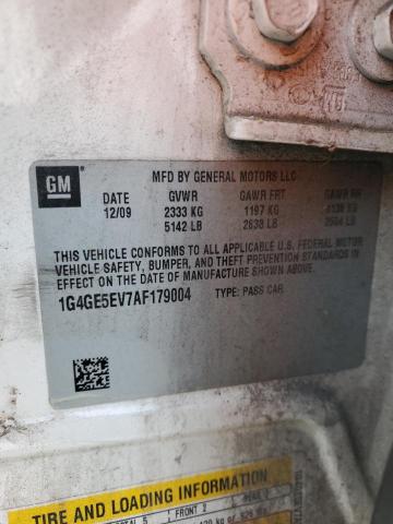 1G4GE5EV7AF179004 - 2010 BUICK LACROSSE CXS 奶油色 照片 12