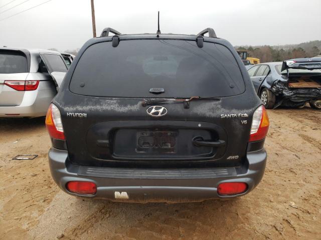 KM8SC73DX4U818529 - 2004 HYUNDAI SANTA FE GLS BLACK photo 6