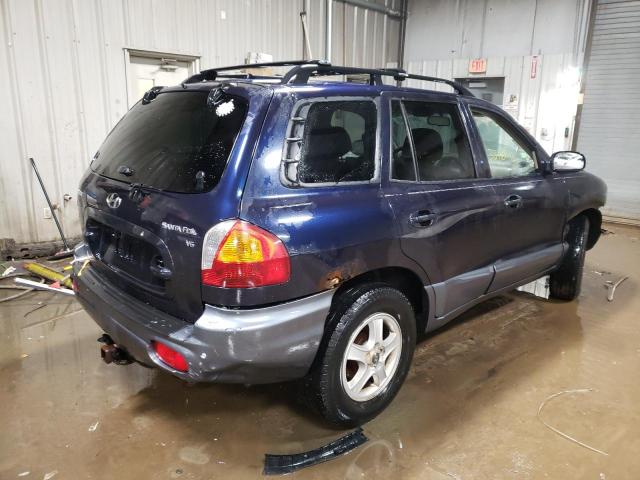 KM8SC13D14U790293 - 2004 HYUNDAI SANTA FE GLS BLUE photo 3