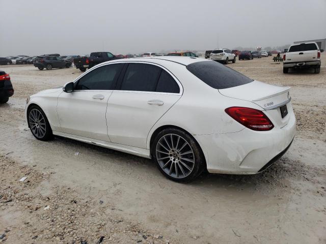 55SWF4JB4JU273363 - 2018 MERCEDES-BENZ C 300 WHITE photo 2