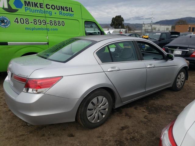 1HGCP2F3XCA224009 - 2012 HONDA ACCORD LX SILVER photo 3