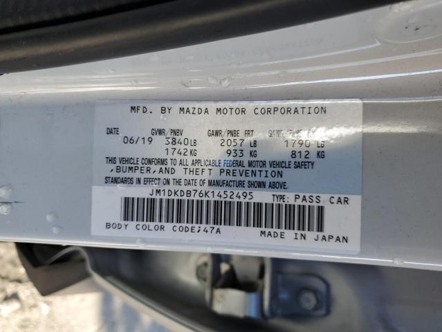 JM1DKDB76K1452495 - 2019 MAZDA CX-3 SPORT GRAY photo 12