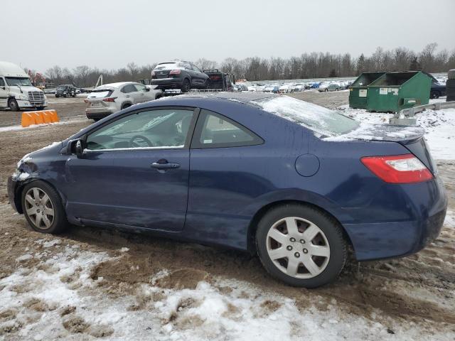 2HGFG12657H568684 - 2007 HONDA CIVIC LX BLUE photo 2