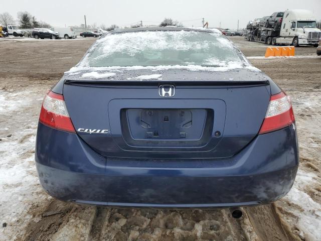 2HGFG12657H568684 - 2007 HONDA CIVIC LX BLUE photo 6