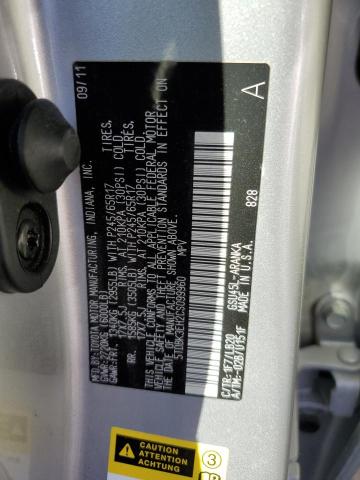 5TDBK3EH2CS099960 - 2012 TOYOTA HIGHLANDER BASE Күміс фото 12