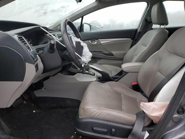 2HGFB2F99EH521955 - 2014 HONDA CIVIC EXL GRAY photo 7