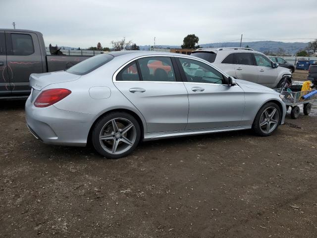 55SWF4KB5FU029596 - 2015 MERCEDES-BENZ C 300 4MATIC SILVER photo 3