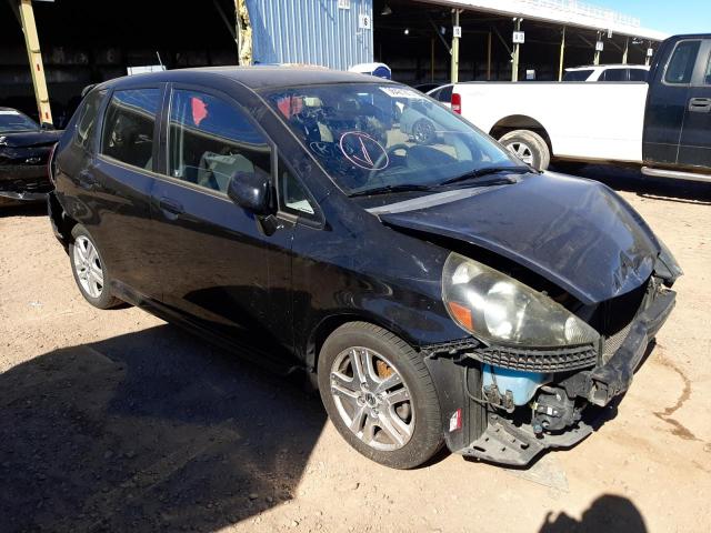 JHMGD38657S044120 - 2007 HONDA FIT S BLACK photo 4