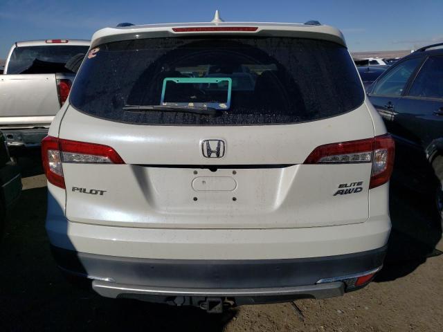 5FNYF6H0XKB019765 - 2019 HONDA PILOT ELITE WHITE photo 6