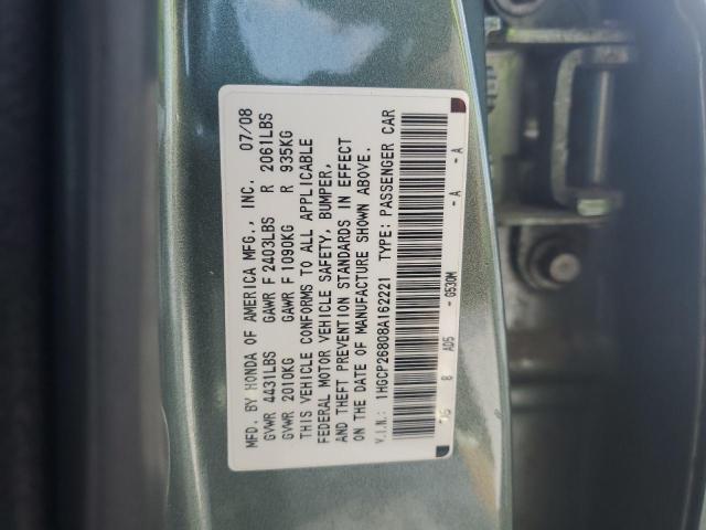 1HGCP26808A162221 - 2008 HONDA ACCORD EXL BLACK photo 14