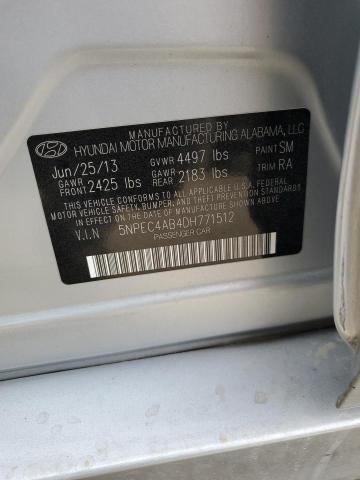 5NPEC4AB4DH771512 - 2013 HYUNDAI SONATA SE SILVER photo 12