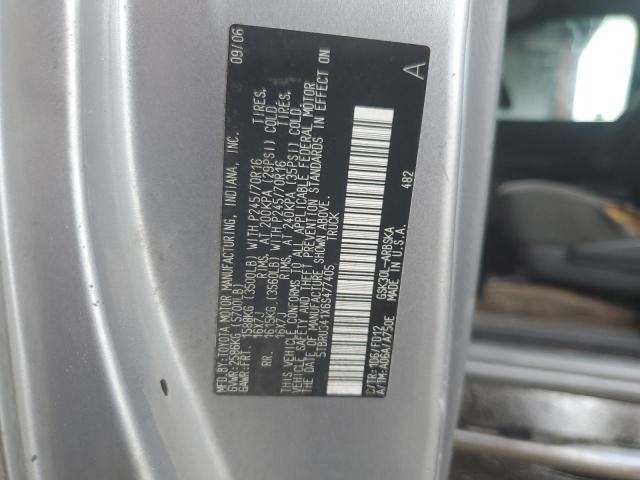 5TBRU341X6S477405 - 2006 TOYOTA TUNDRA ACCESS CAB SR5 SILVER photo 13