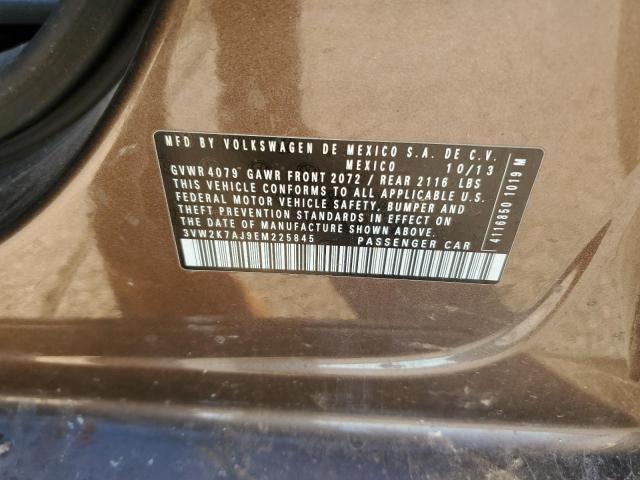 3VW2K7AJ9EM225845 - 2014 VOLKSWAGEN JETTA BASE BROWN photo 12