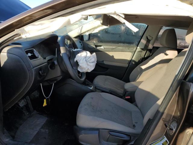 3VW2K7AJ9EM225845 - 2014 VOLKSWAGEN JETTA BASE BROWN photo 7