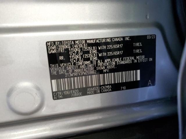 2T3W1RFV3PW259862 - 2023 TOYOTA RAV4 XLE SILVER photo 13