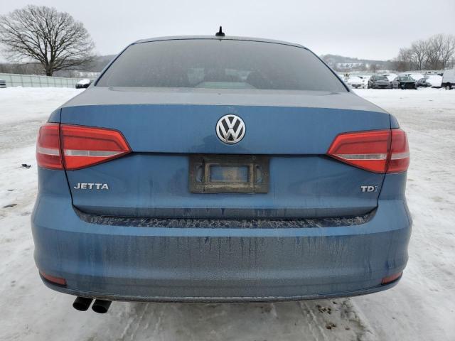 3VWLA7AJ2FM288598 - 2015 VOLKSWAGEN JETTA TDI BLUE photo 6