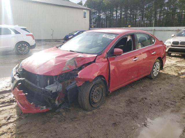 3N1AB7AP4HL708627 - 2017 NISSAN SENTRA S RED photo 1